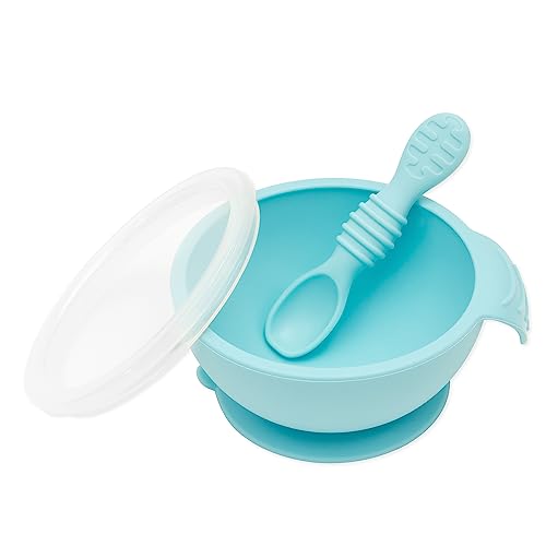 Bumkins Silicone Suction Baby Feeding Set with Lid