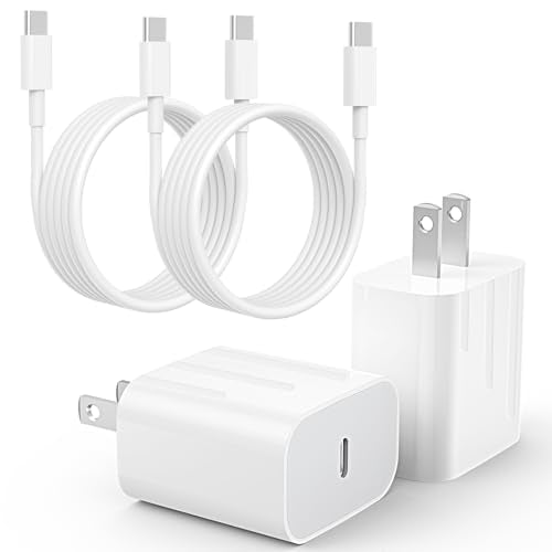 2 Pack 20W USB C Fast Charger with Cables