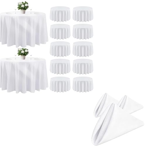 90-Inch Round Washable Polyester Tablecloth