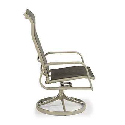 Homestyles Gray Outdoor Swivel Rocking Chair