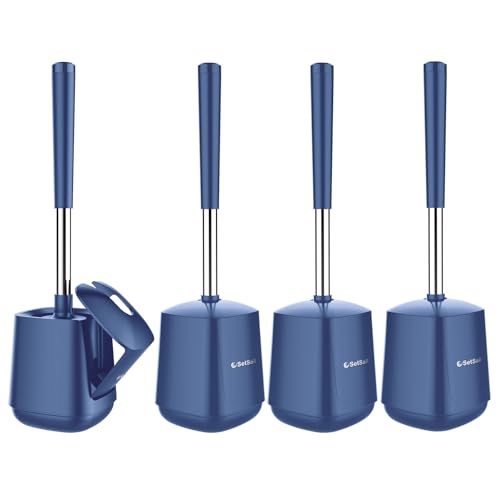 4 Pack Toilet Brush and Holder Set