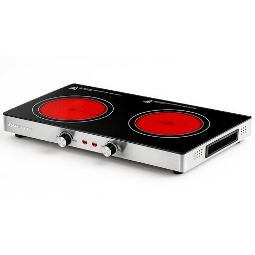 Ovente 1800W Infrared Double Burner Hot Plate