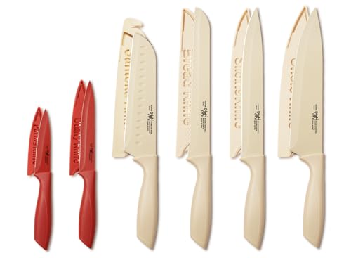 12 Piece Kitchen Knife Set with Covers