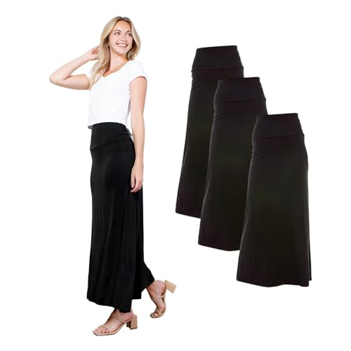 3 Pack Azules Flowy Maxi Skirts
