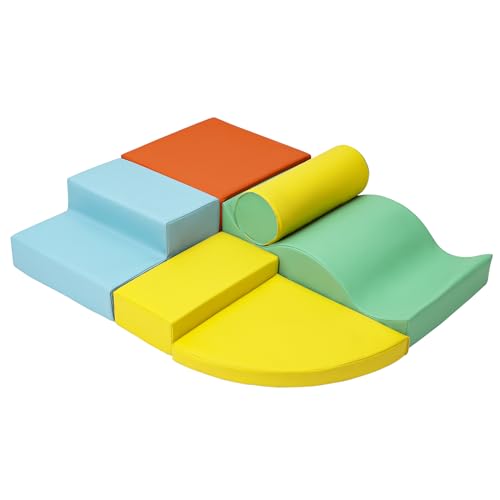 6 Pack Foam Climbing Blocks Indoor Playset for Toddlers