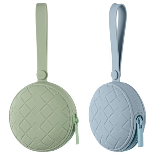 2 Pack Silicone Baby Pacifier Holder Cases