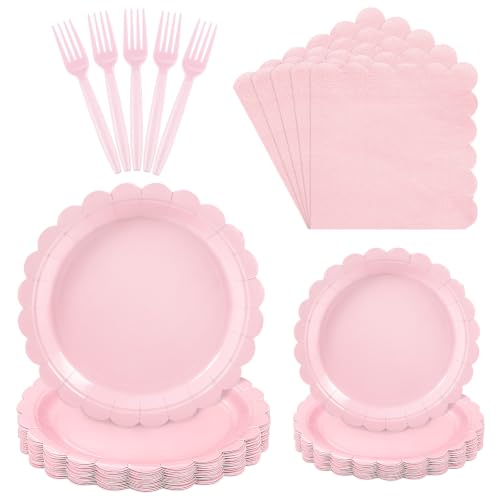 96 Piece Disposable Plates and Napkins Set