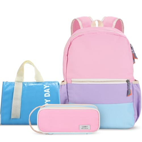 3 Piece Kids School Backpack Set with Lunch Bag