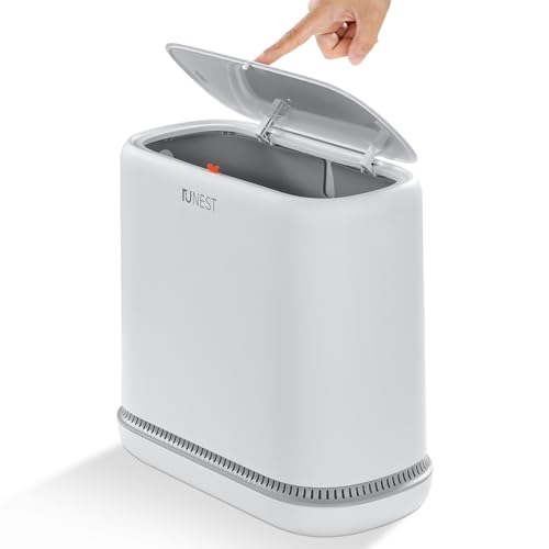 3.3 Gallon Slim Bathroom Trash Can with Lid