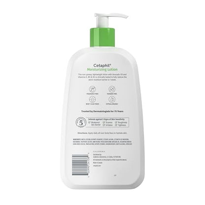 Cetaphil Moisturizer for All Skin Types, 20 oz