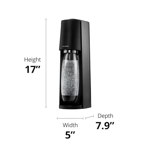 SodaStream Terra Sparkling Water Maker (Black) with CO2, DWS Bottle and Bubly Drop