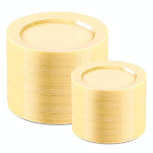 200 Count Heavy Duty Disposable Plastic Plates Set