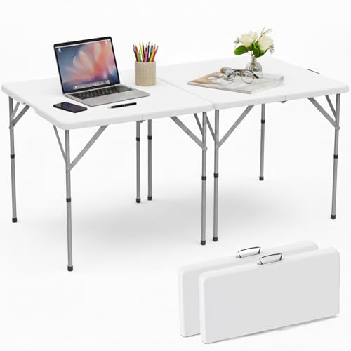 2 Pack Folding Square Card Tables with Handle
