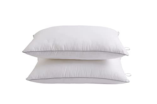 Bed Pillows for Sleeping - Standard Size(18"x26") Set of 2 Pillows Allergy Friendly Microfiber Shell Fluffy Down Alternative Filling Breathable Pillow Suitable Back Stomach or Side Sleepers