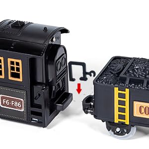 UPDATE: NOW $9.99! iHaHa Electric Train Set for Kids, Battery-Powered Train Toys Include Locomotive Engine, 3 Cars and 10 Tracks, Classic Toy Train Set Halloween Birthday for 3 4 5 6 Years Old Boys Girls