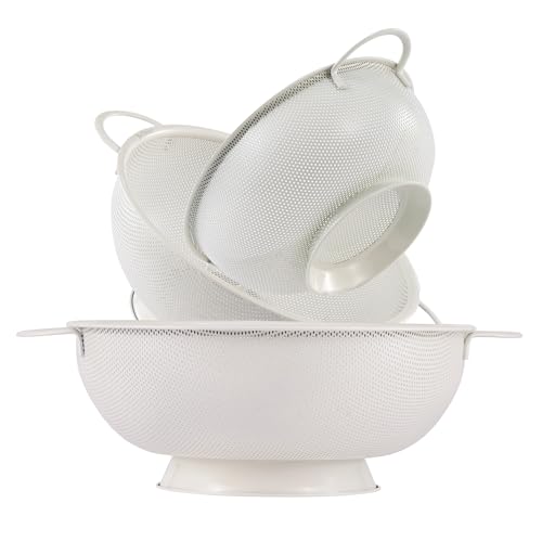 3 Piece Stainless Steel Colander Set with Handles