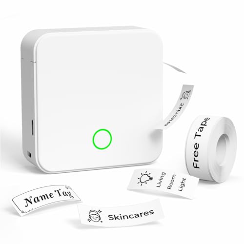 Bluetooth Mini Label Maker Machine, Rechargeable, Portable, and Thermal
