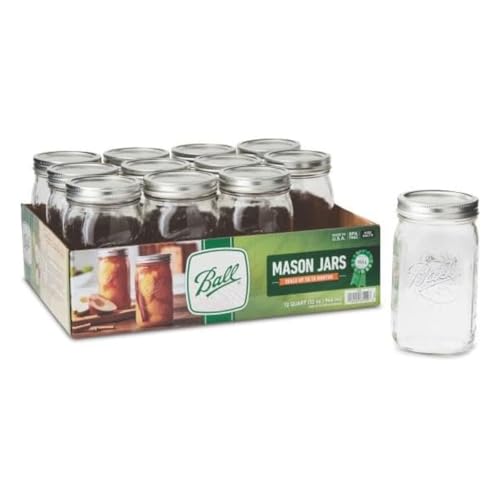 12 Pack Ball 32oz Wide Mouth Mason Jars