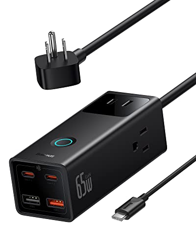 Baseus 65W USB C Surge Protector Power Strip