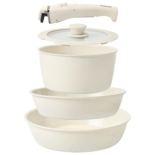 5 Piece Nonstick Ceramic Pots and Pans Set