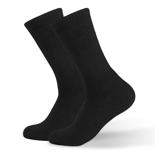 1 Pair Cushioned Moisture Wicking Crew Socks