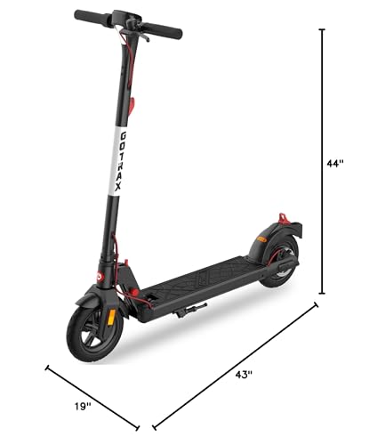 Gotrax Apex XL 8.5" Solid Tires, Max 12 Miles Range and 15.5Mph Speed, Bright Headlight and Taillight, Big LED Display, Aluminum Alloy Frame, Foldable Commuting Escooter for Adults, Black