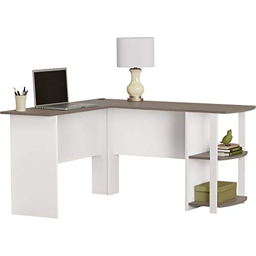 Ameriwood Home L-Shaped Desk with Bookshelves