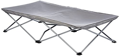 Regalo My Cot Extra Long Portable Bed, Includes Fitted Sheet, Gray 54x28x12 Inch (Pack of 1)