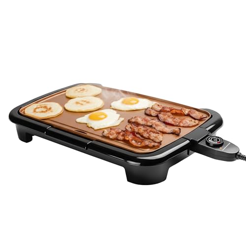 OVENTE Nonstick Electric Griddle with Adjustable Temperature Control