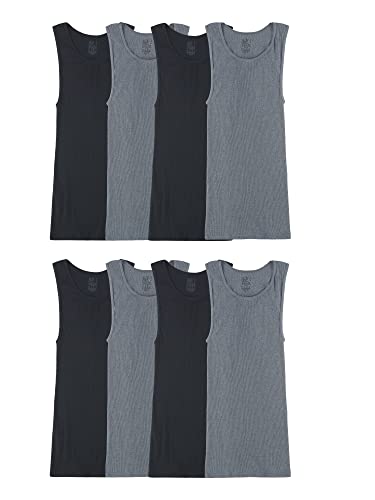 8 Pack Fruit of the Loom Men's Sleeveless Tank Shirts