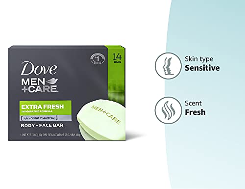 DOVE MEN + CARE 3-in-1 Cleanser Bar, 14 Count