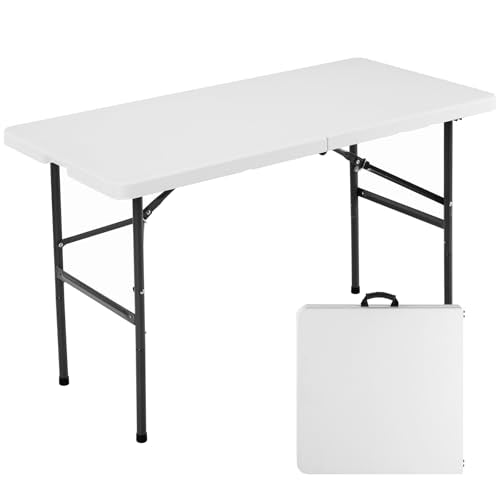 4ft Folding Plastic Table Portable Heavy Duty Desk