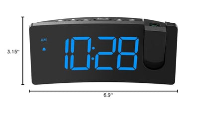 GOLOZA Digital Projection Alarm Clock with USB Charger