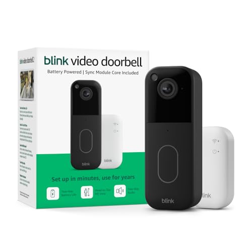 Blink Video Doorbell HD, 2-Year Battery, Sync Module