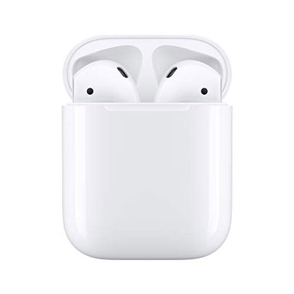 Apple AirPods (2nd Generation) Wireless Ear Buds, Bluetooth Headphones with Lightning Charging Case Included, Over 24 Hours of Battery Life, Effortless Setup for iPhone