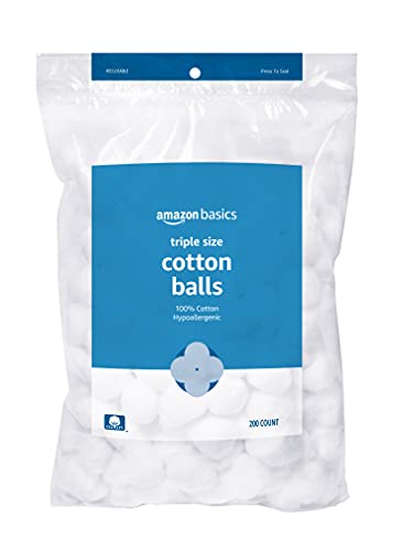 200 Count Cotton Balls for Skincare, Gentle Use