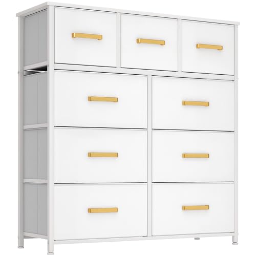 9 Drawer Fabric Dresser Storage Tower Organizer Unit