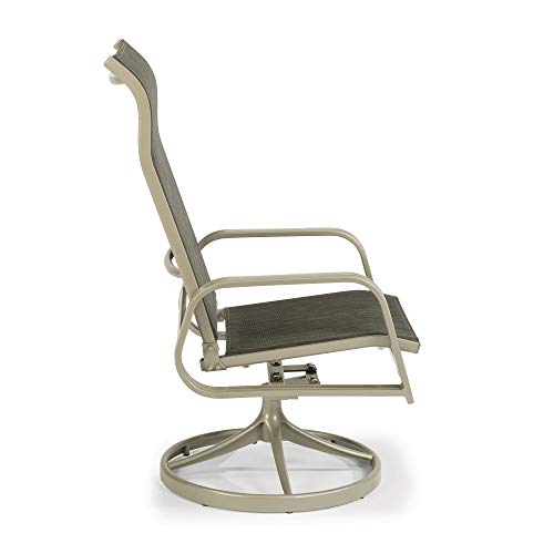 Homestyles Gray Outdoor Swivel Rocking Chair