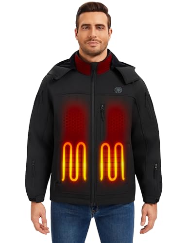Heated Jacket with 12000mAh Rechargeable Battery Pack