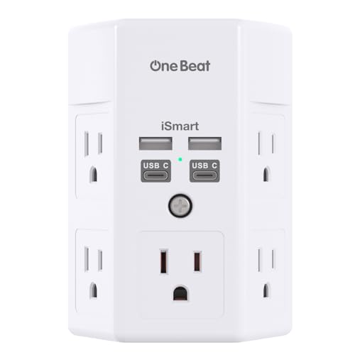 5 Outlet Surge Protector Power Strip with USB C Ports
