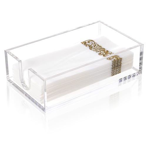 1 Pack Acrylic Bathroom Napkin Holder Tray