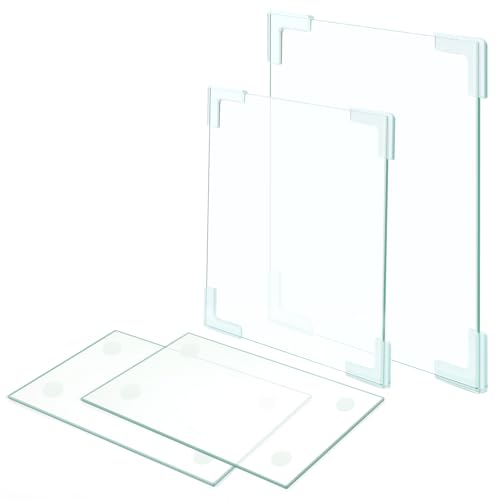 4 Pack Tempered Glass Cutting Boards, Non-Slip, Durable