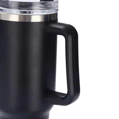 40oz Insulated Travel Mug with Handle & Straw