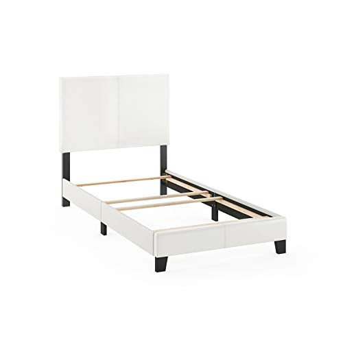 Furinno PU Leather Upholstered Twin Platform Bed