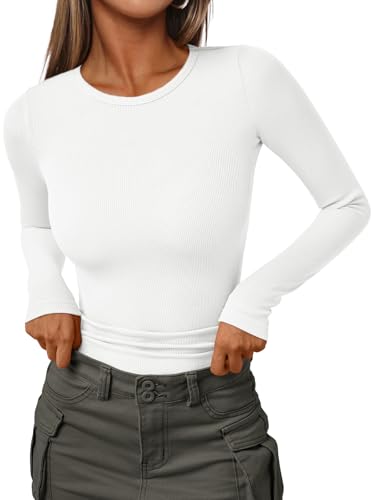 Long Sleeve Ribbed Knit Fitted Women's Shirt