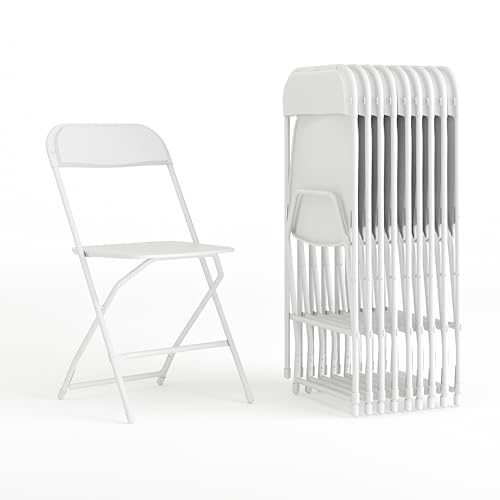 10 Pack Heavy-Duty Folding Plastic Chairs Indoor Outdoor