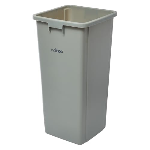 23 Gallon Winco Commercial Square Plastic Trash Can