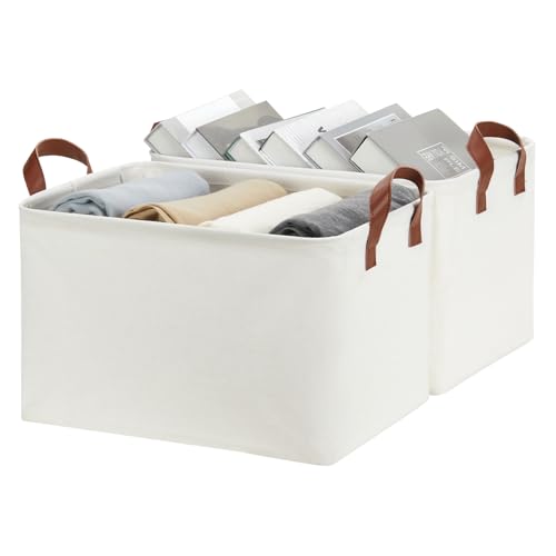 2 Pack Large Fabric Storage Bins for Closet