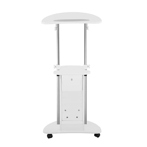 Adjustable Height Rolling Laptop Cart by Techni Mobili