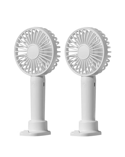 2 Pack Portable USB Rechargeable Handheld Mini Fan